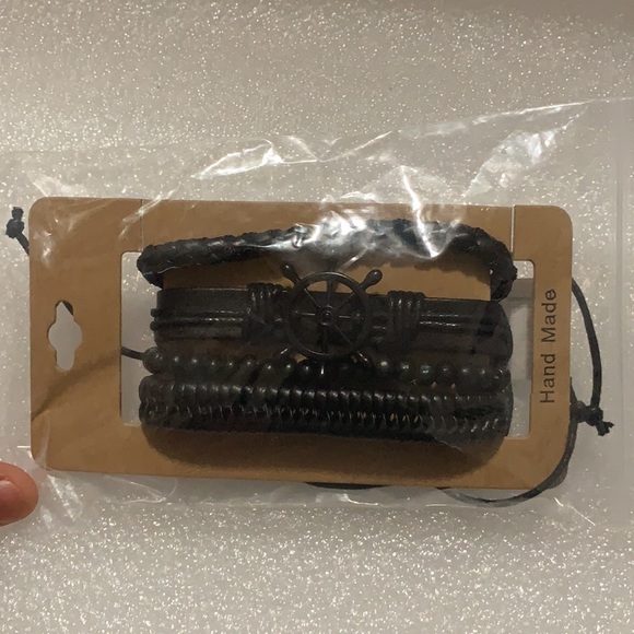 4pcs Braided wrap Leather band / bracelet - Picture 7 of 7